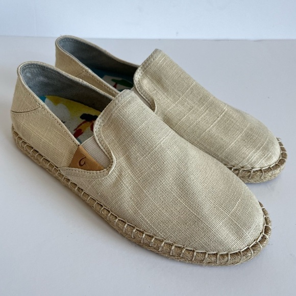 OluKai Shoes - Olukai Kaula Pa'a Kapa Espadrilles Slip On Women's Size 6.5